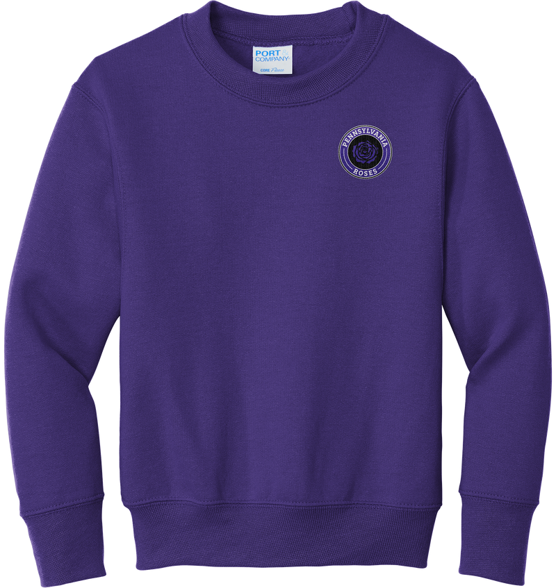 PA Roses Youth Core Fleece Crewneck Sweatshirt